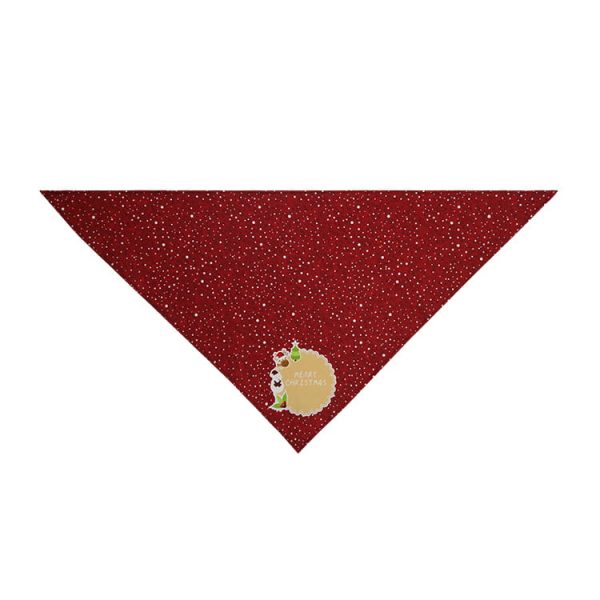 Christmas Custom Printed Logo Dog Triangle Scarf for Animals