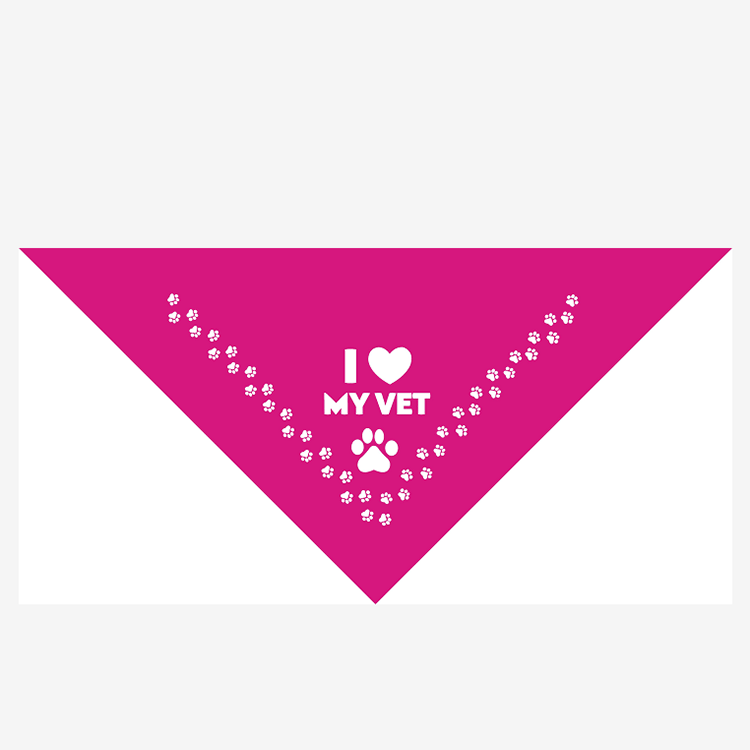 Custom Logo Printed Triangle Dog Scarf Bandana For Pet