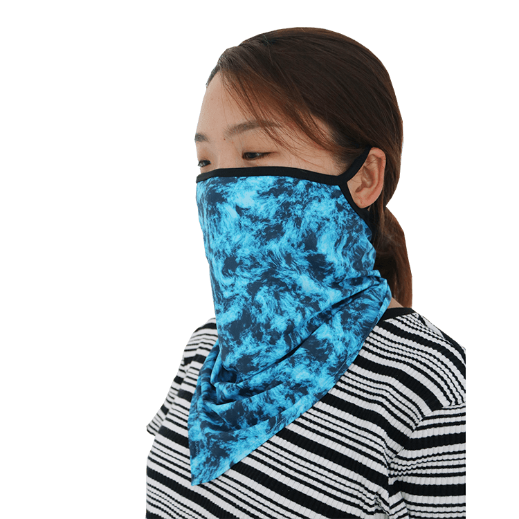 Face Covering Scarf With Ear Loop Neck Gaiter Tube Bandana