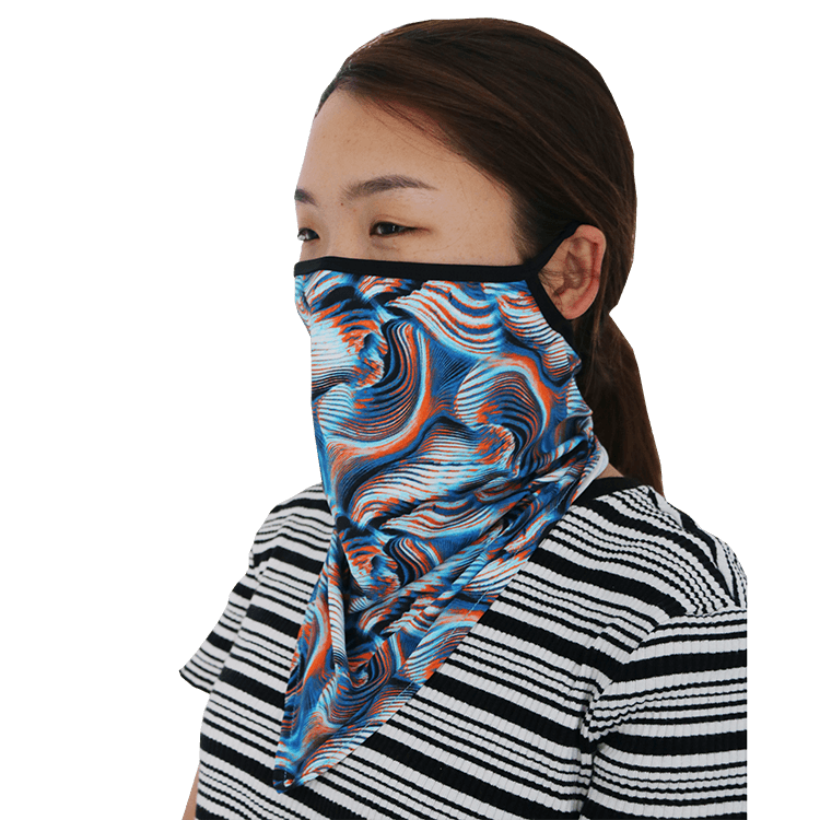 Wholesale custom logo polyester ear loop neck gaiter face bandana
