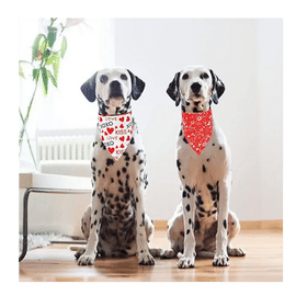 Double Layer Durable Custom Dog Bandana Love Digital Print Absorption Soft Fabric with Design Logo Pet Triangle Bandana