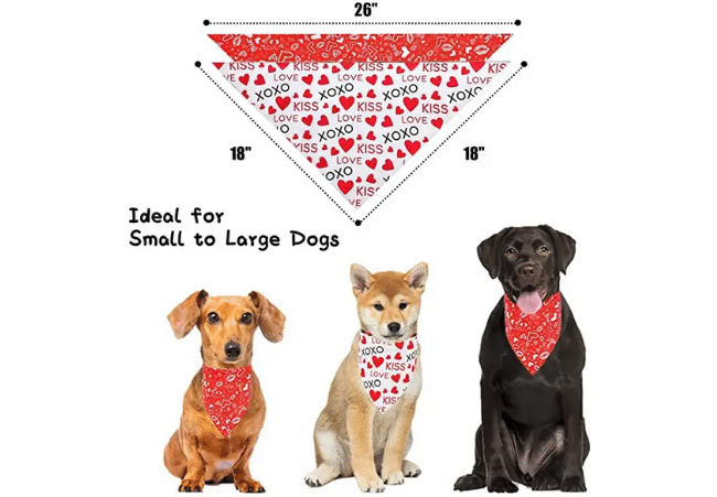 Double Layer Durable Custom Dog Bandana Love Digital Print Absorption Soft Fabric with Design Logo Pet Triangle Bandana-7